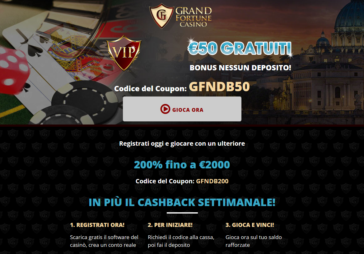 50 Gratuiti | Grand Fortune Casino