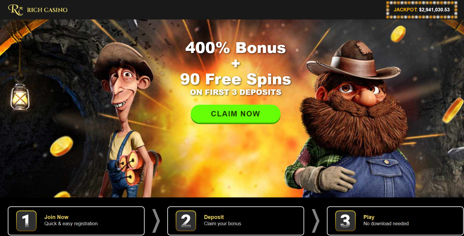 400% Bonus + 90 Free Spins ON FIRST 3 DEPOSITS