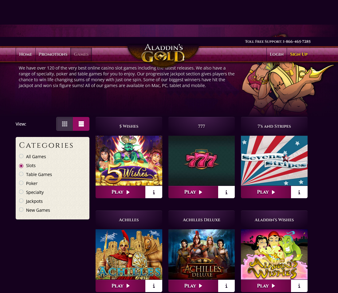 Aladdins
Gold Casino